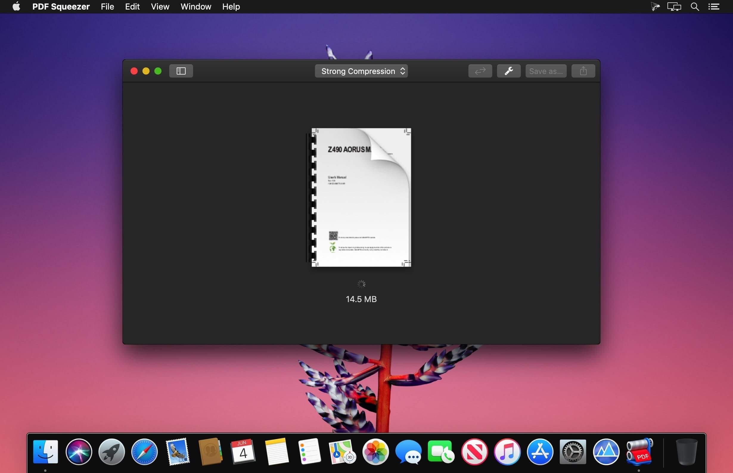PDF Squeezer for Mac(强大的PDF文件压缩工具)的截图