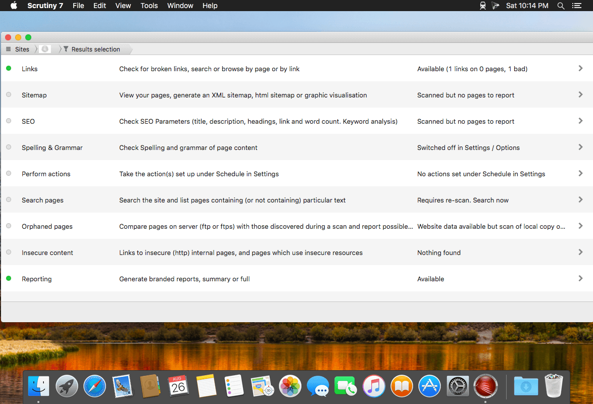 Scrutiny for Mac(网站分析检测工具)的截图