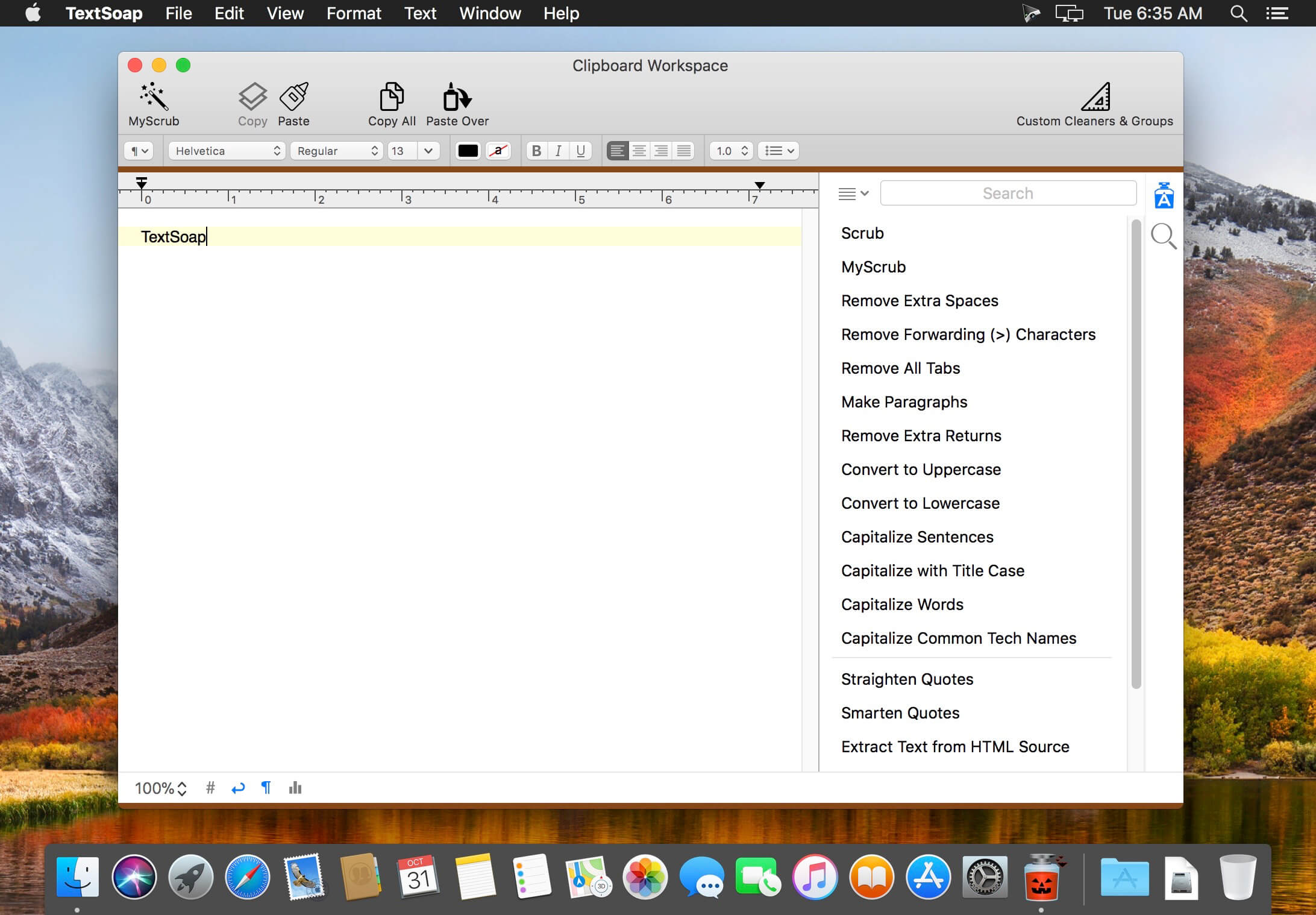 TextSoap for Mac(实用的文本格式清除工具)的截图