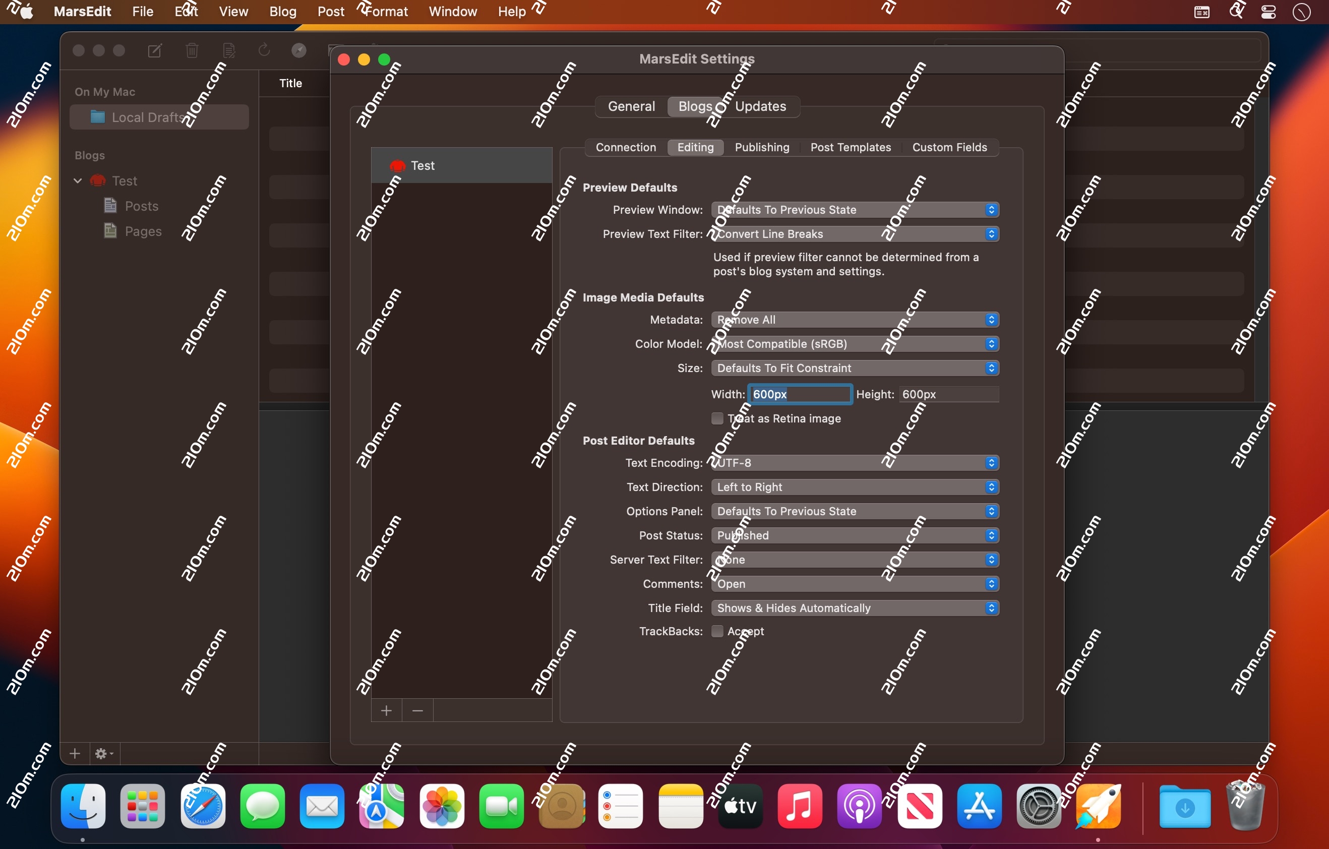MarsEdit for Mac(博客写作软件)的截图