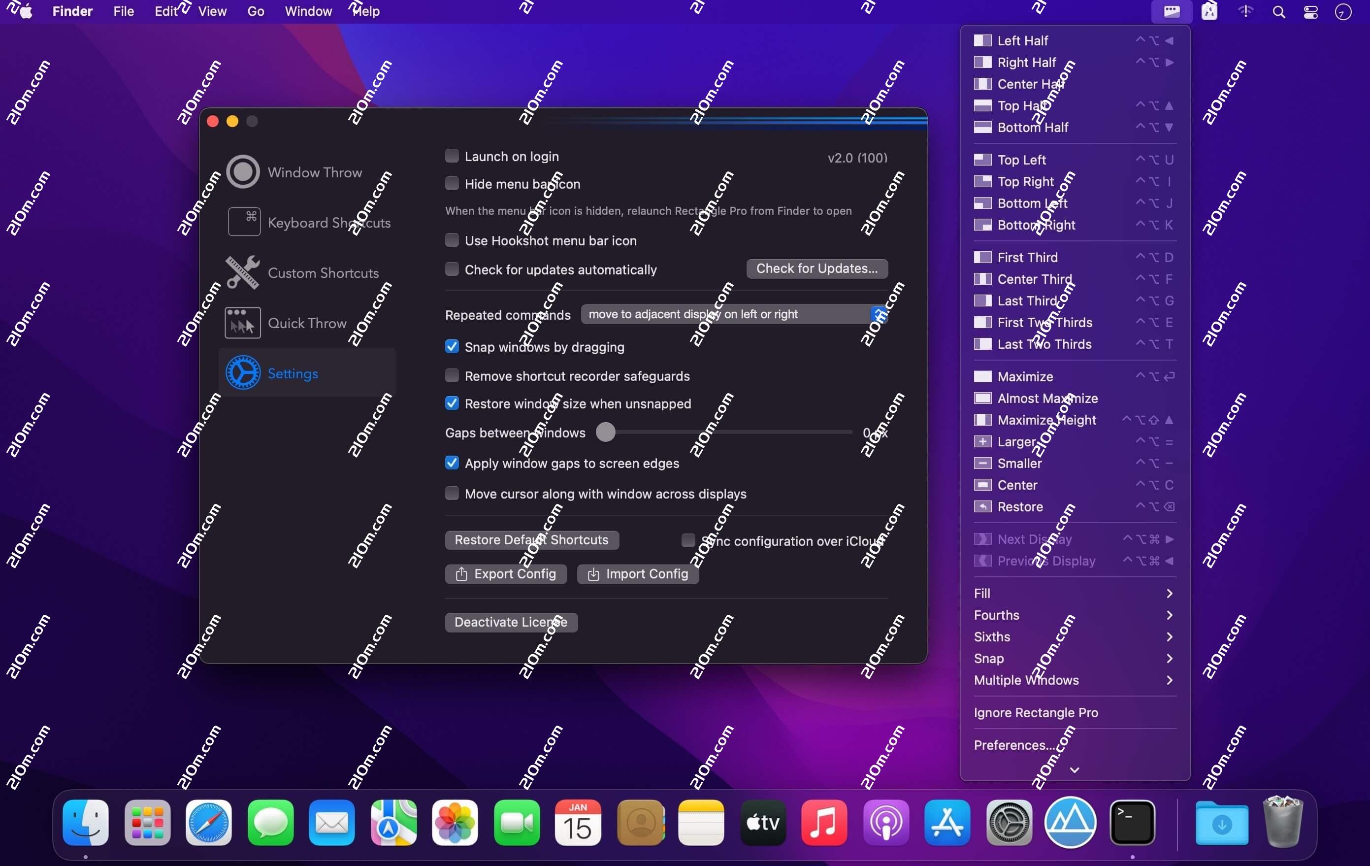 Rectangle Pro for Mac(光标快速移动和管理窗口的工具)的截图