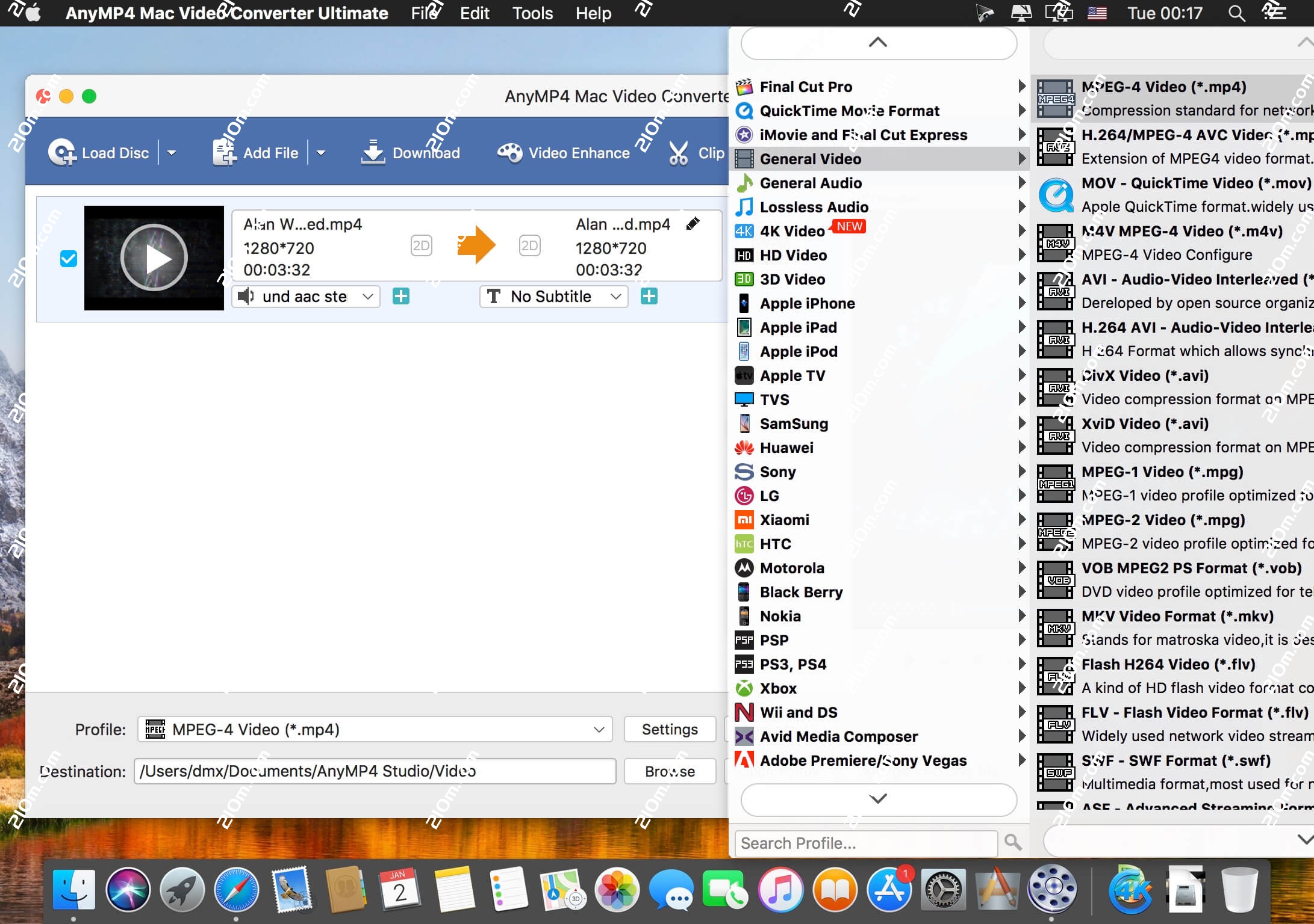 AnyMP4 Mac Video Converter Ultimate for Mac(视频格式转换器)的截图