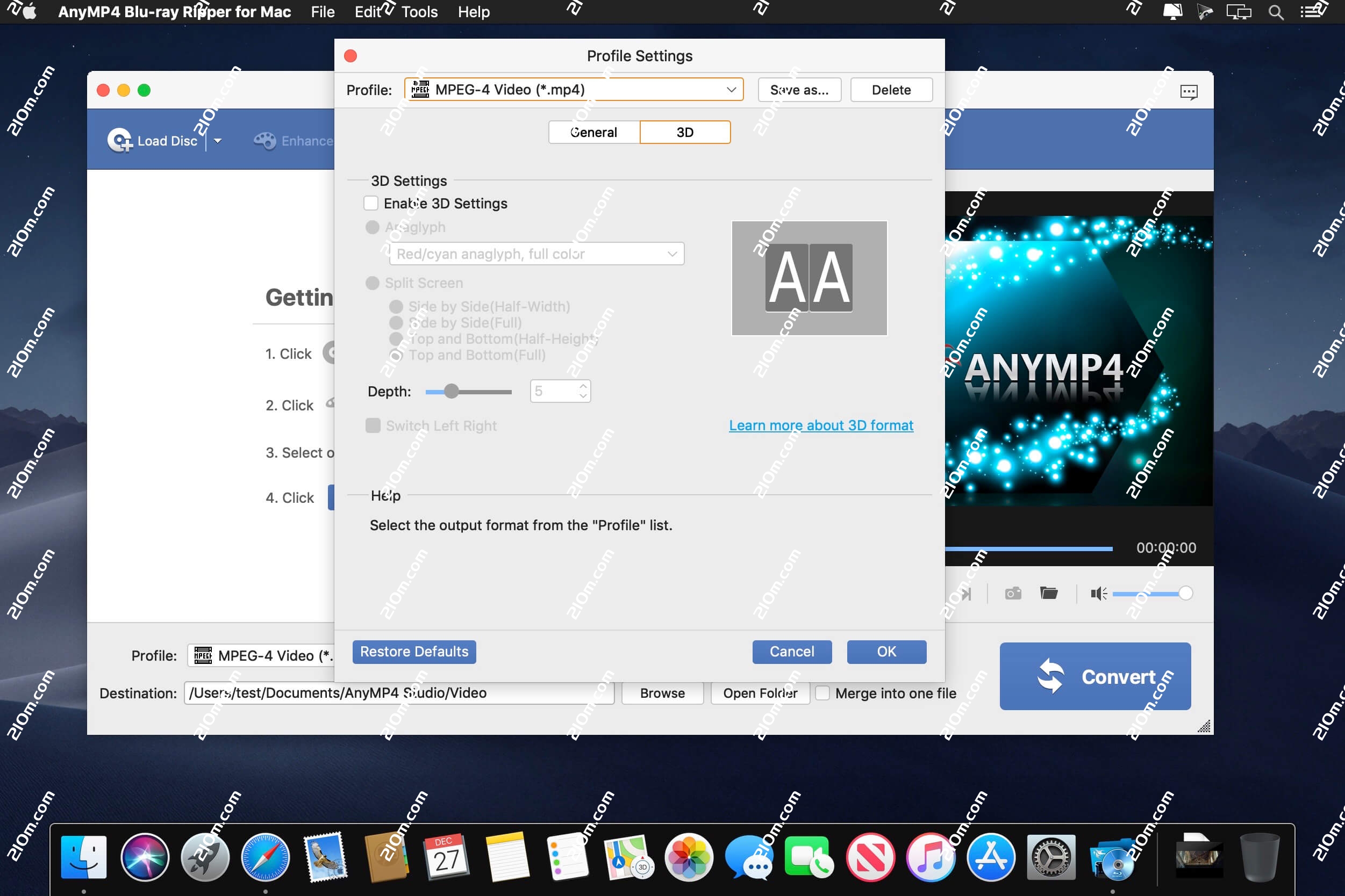 AnyMP4 Blu-ray Ripper for Mac(蓝光视频格式转换器)的截图