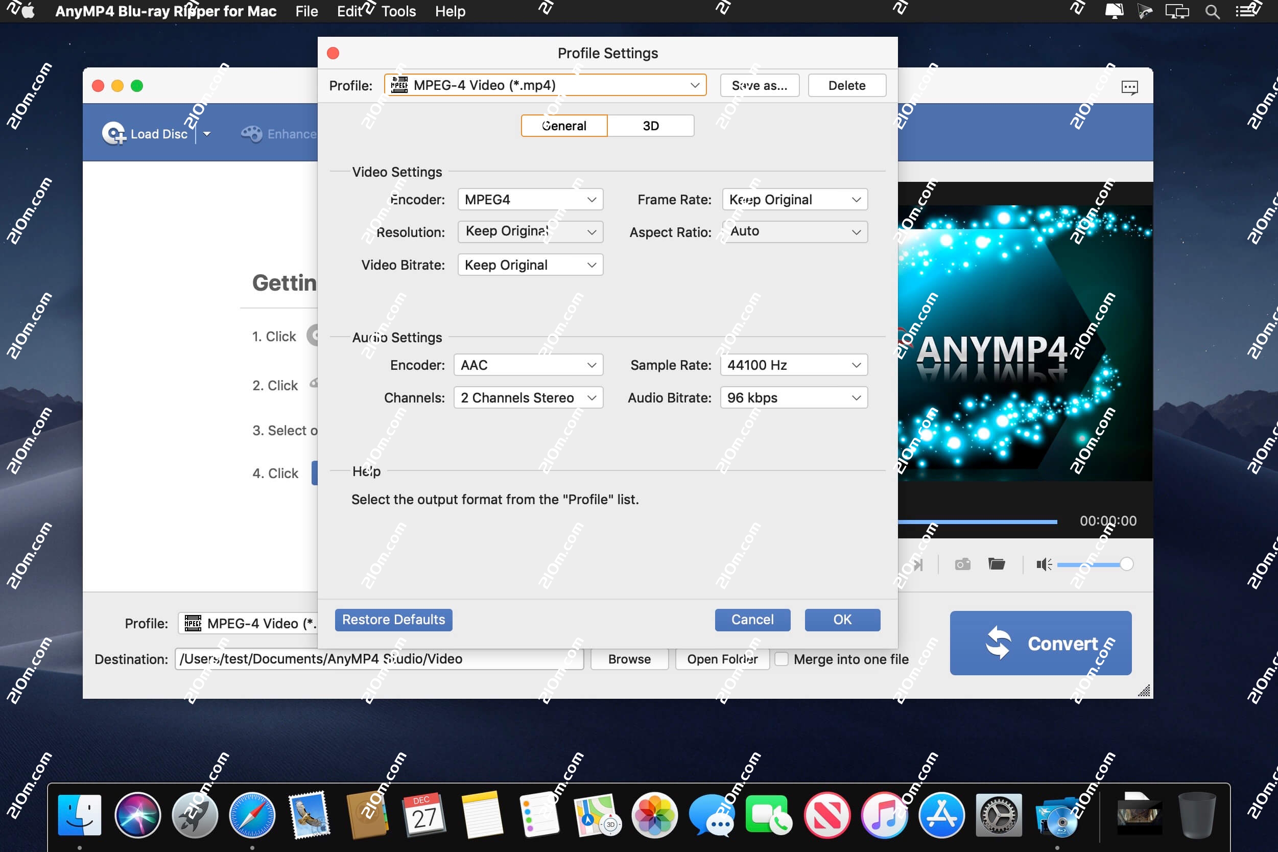 AnyMP4 Blu-ray Ripper for Mac(蓝光视频格式转换器)的截图