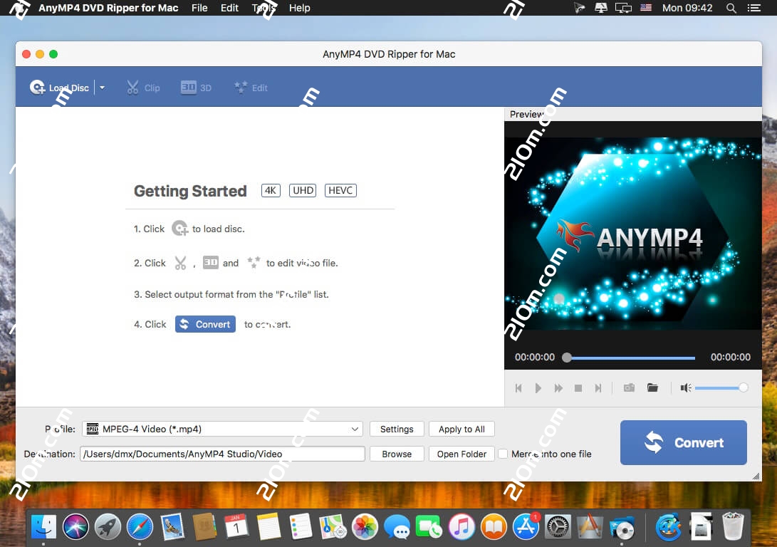 AnyMP4 DVD Ripper for Mac(DVD转换工具)的截图