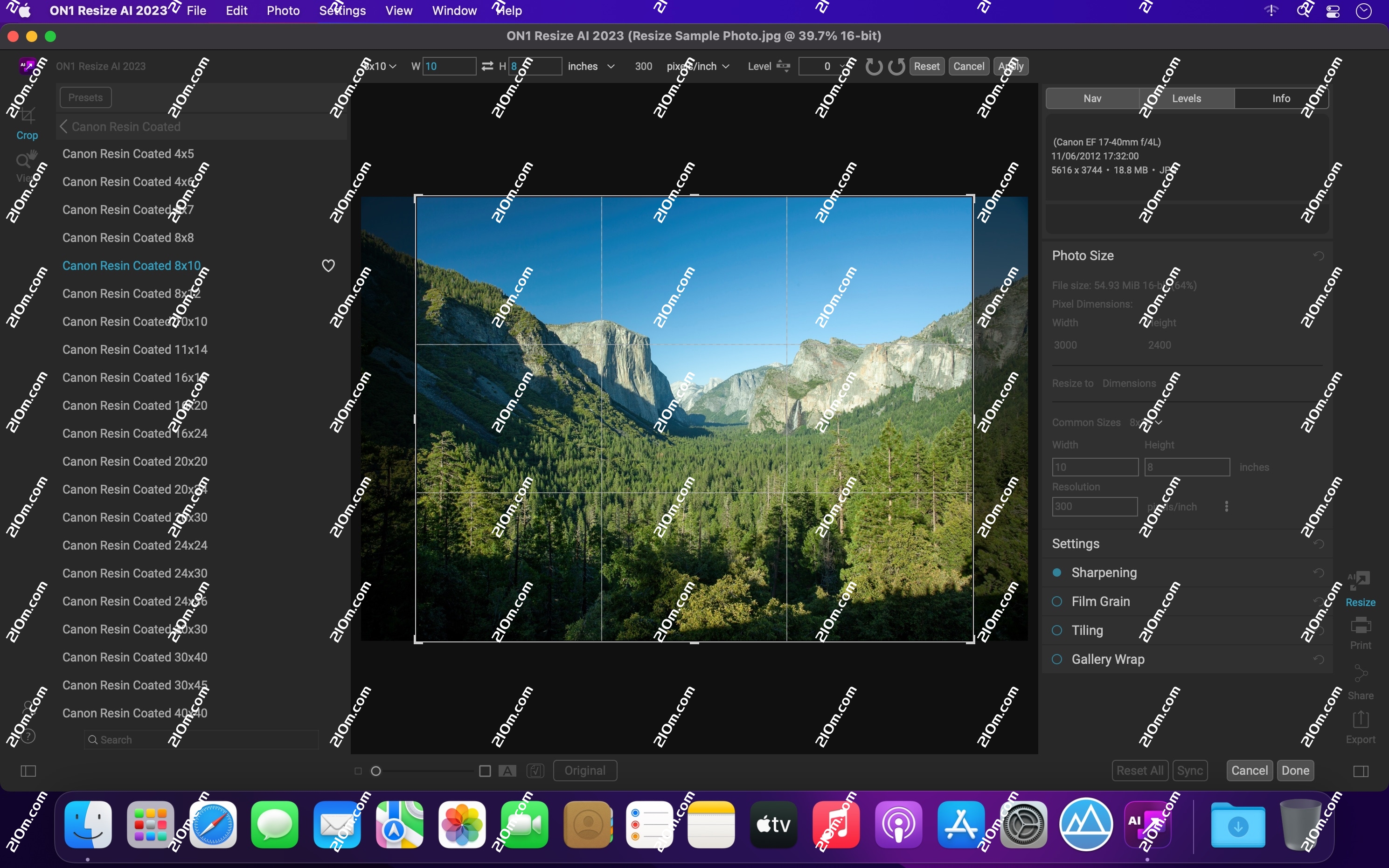 ON1 Resize AI 2026.3 for mac(图像缩放软件)的截图