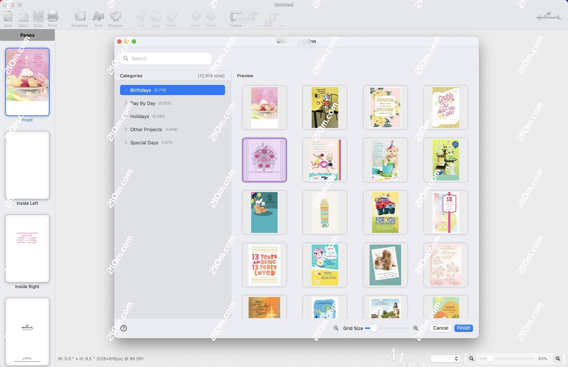 Hallmark Card Studio 23 for Mac(贺卡设计制作软件)的截图