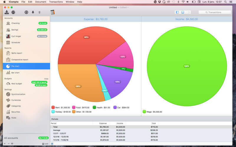 iCompta for Mac(个人财物管理工具)的截图