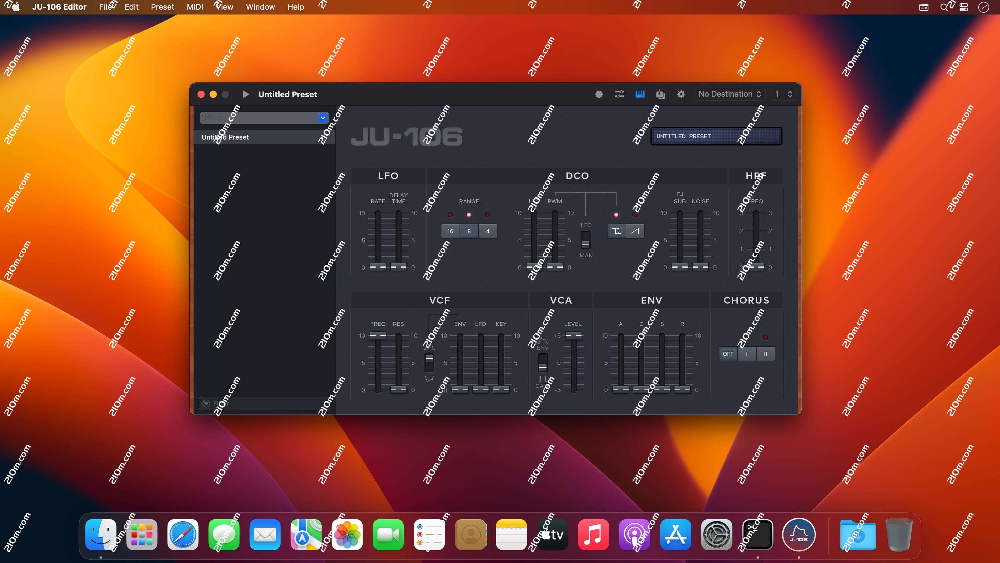 JU-106 Editor for mac(预设管理器和编辑器)的截图