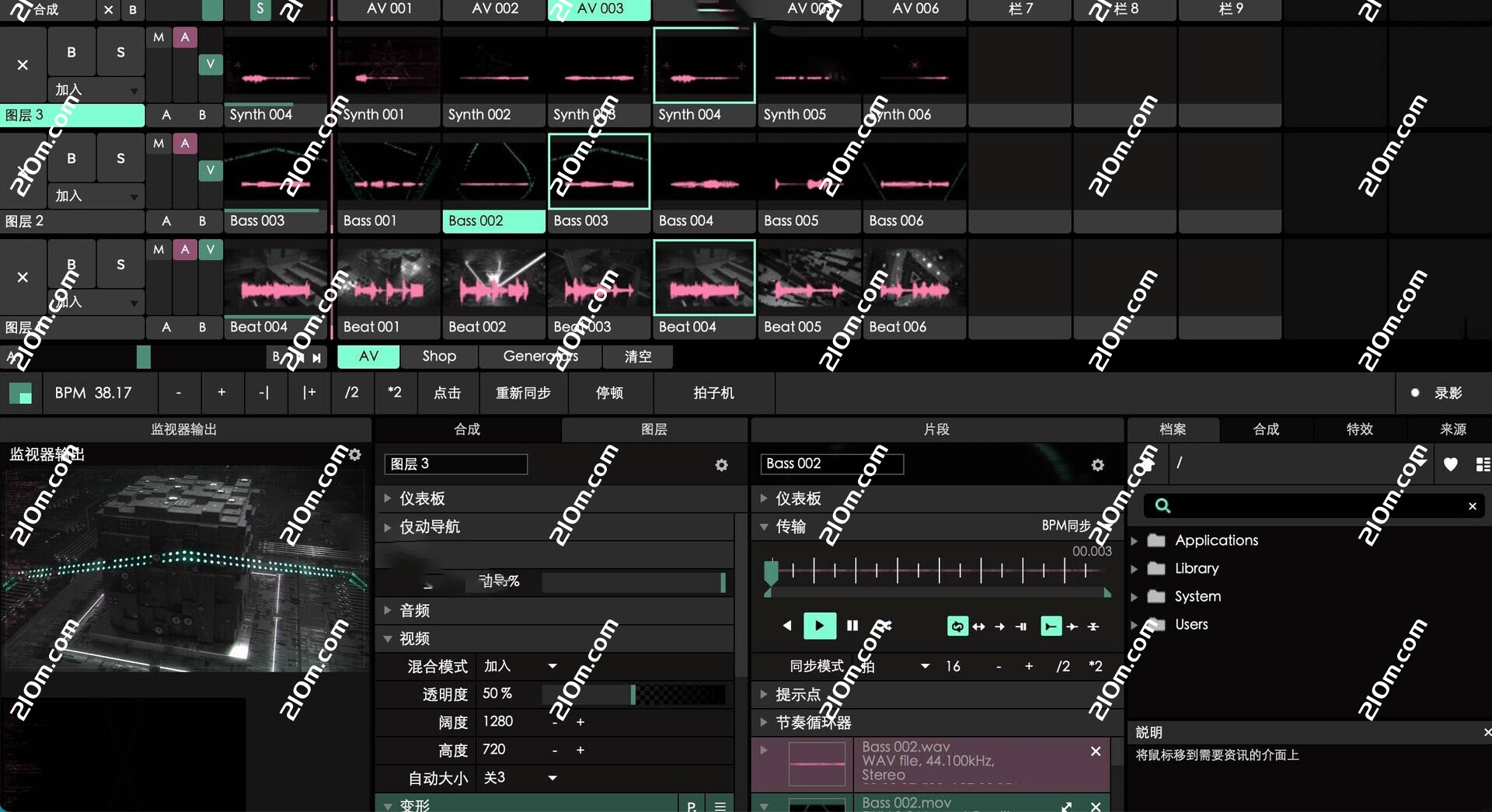 Resolume Arena 7 for Mac(VJ音视频软件)的截图