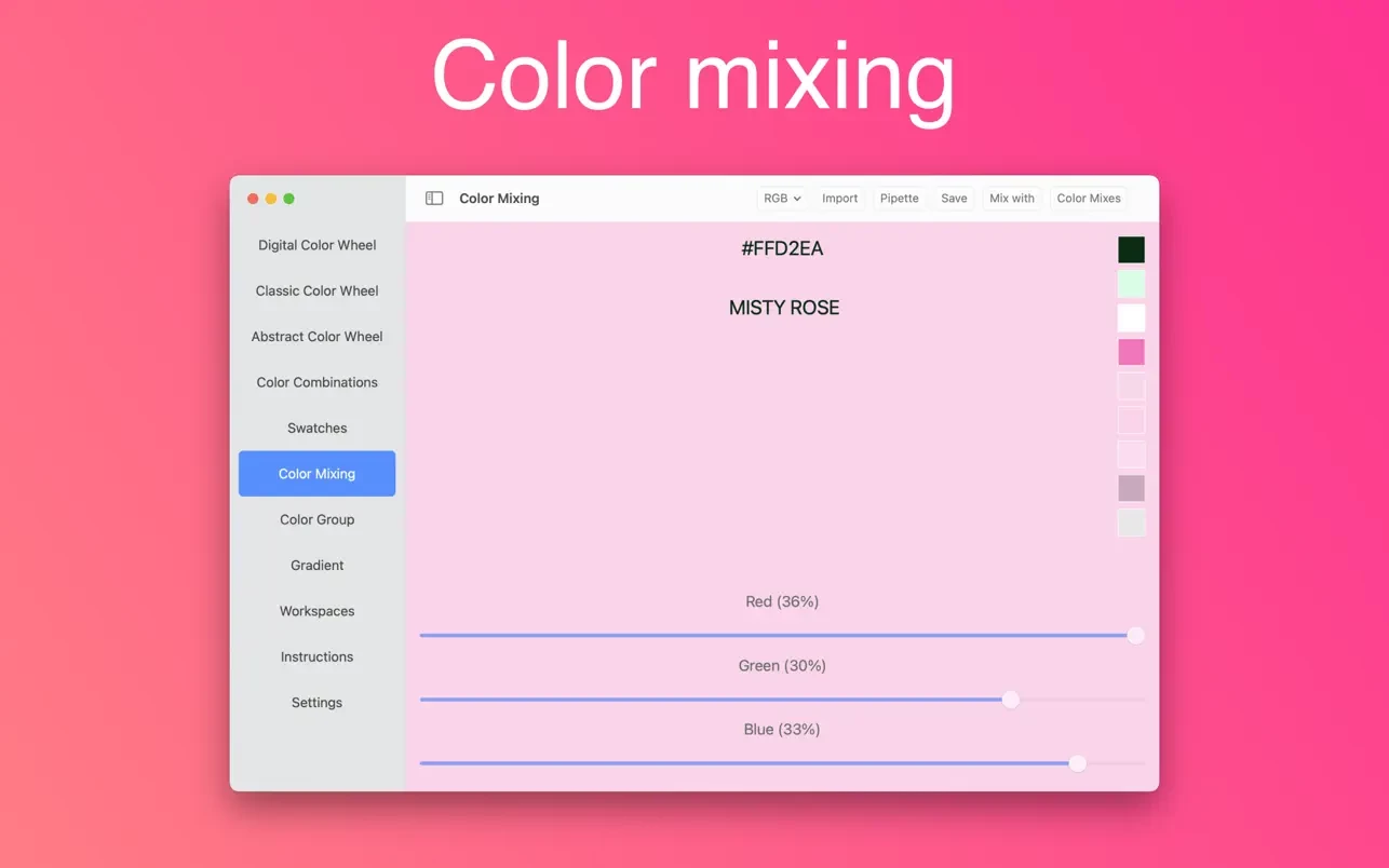 Color Wheel for Mac(mac色轮工具)的截图