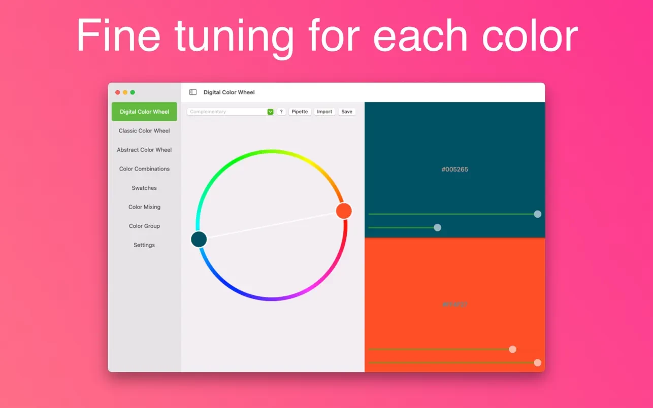 Color Wheel for Mac(mac色轮工具)的截图