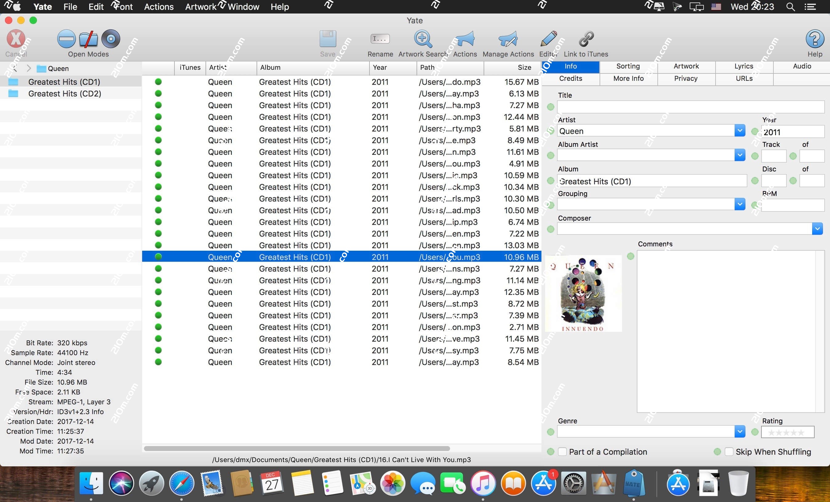 Yate for Mac(音乐标签管理工具)的截图