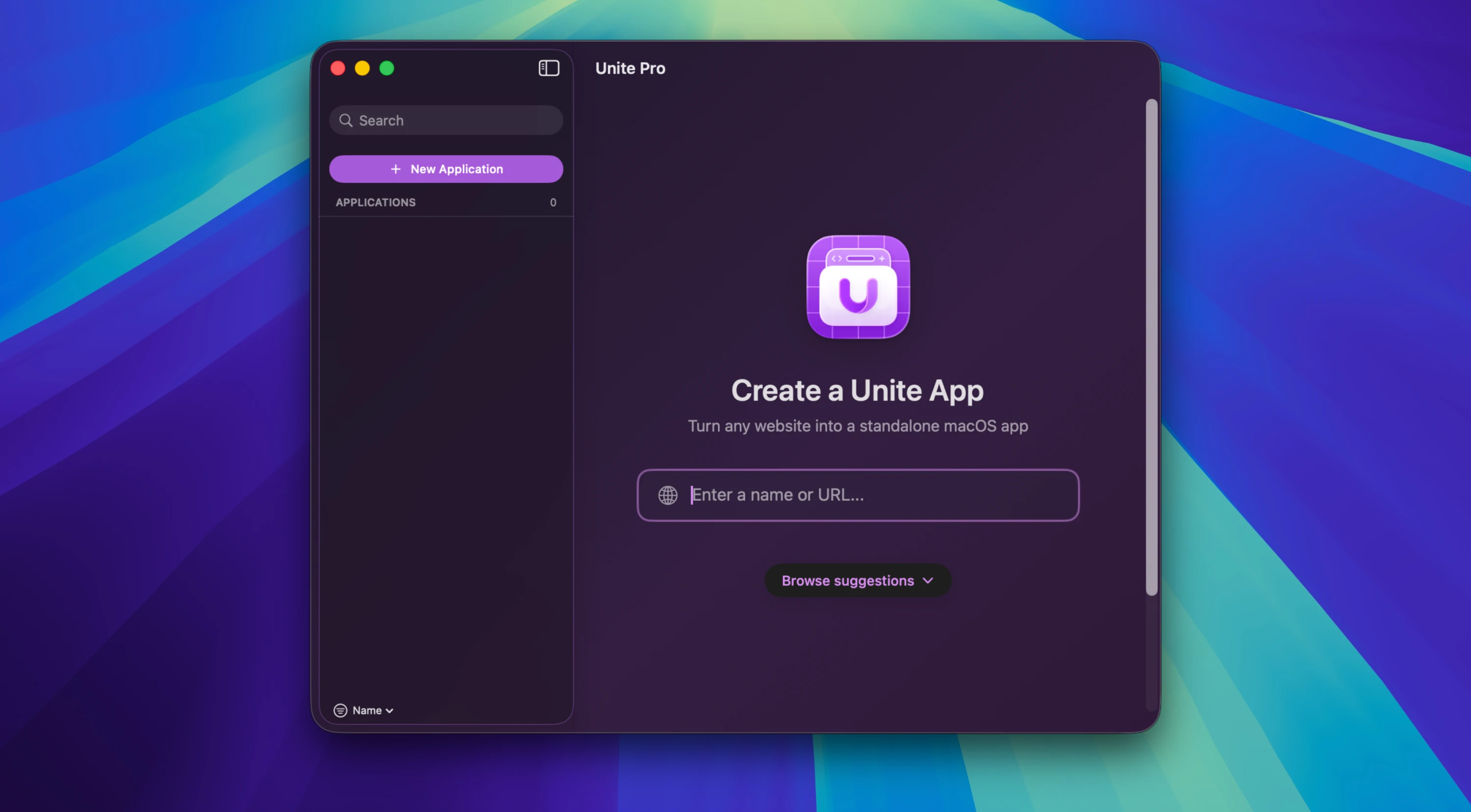Unite Pro for mac(将网站转化为应用程序)的截图