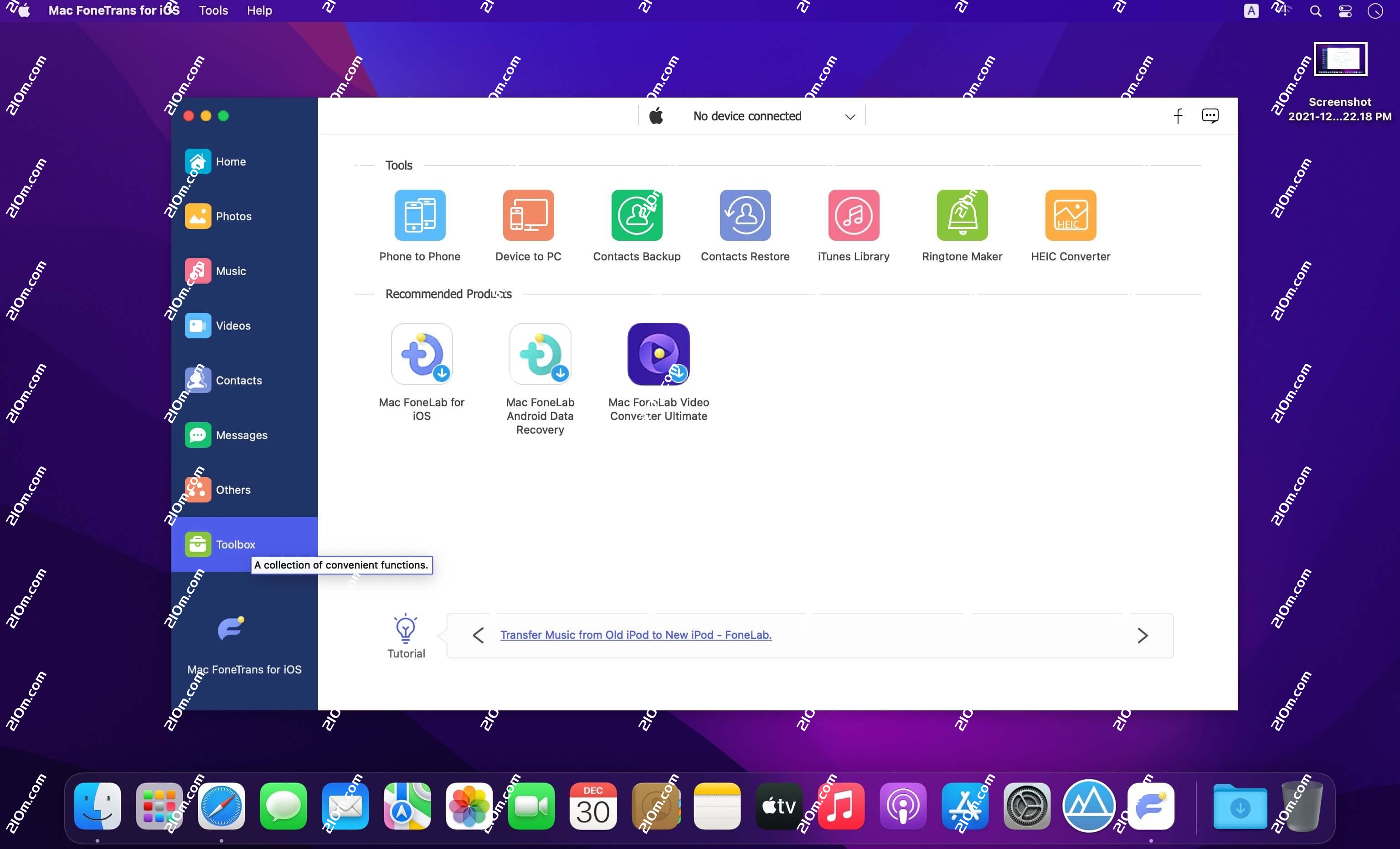 Mac FoneTrans for iOS for mac(ios设备管理工具)的截图