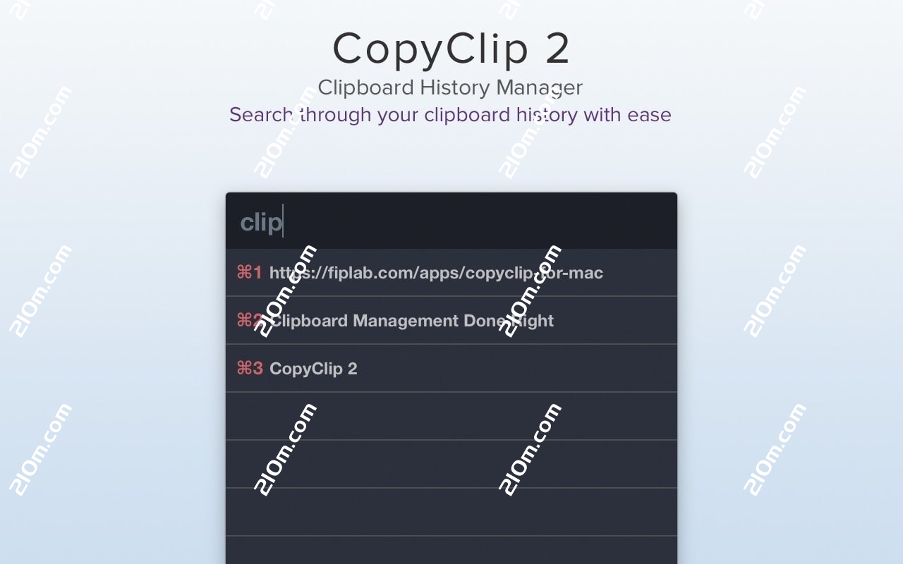 CopyClip for Mac(剪切板历史管理软件)的截图