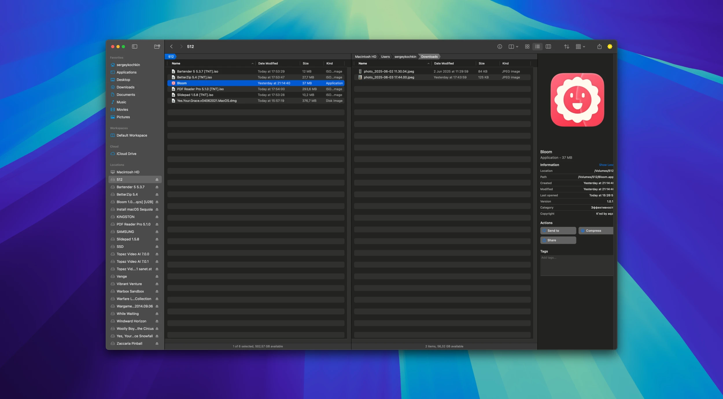 Bloom for Mac(多窗口文件管理工具)的截图