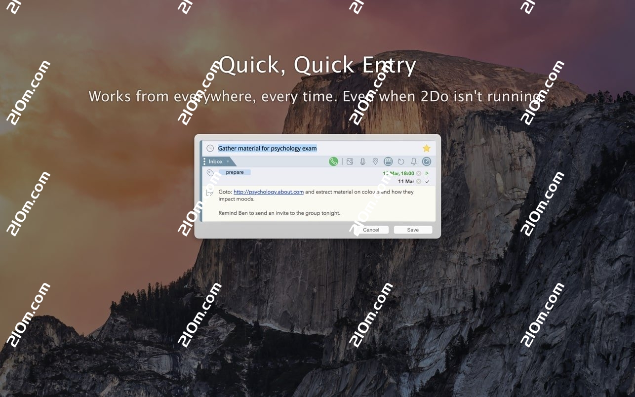2Do for Mac(待办事项GTD任务管理)的截图