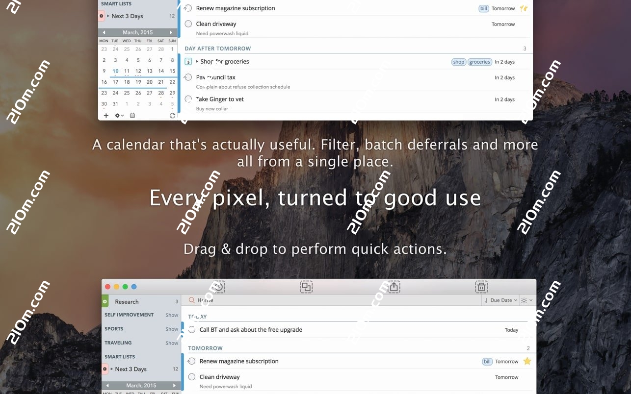 2Do for Mac(待办事项GTD任务管理)的截图
