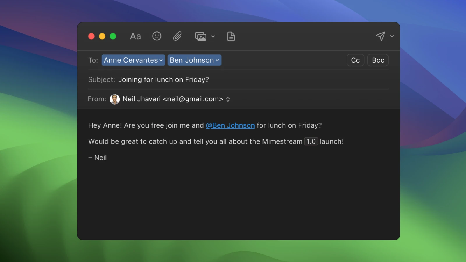 Mimestream for Mac(电子邮件客户端)的截图
