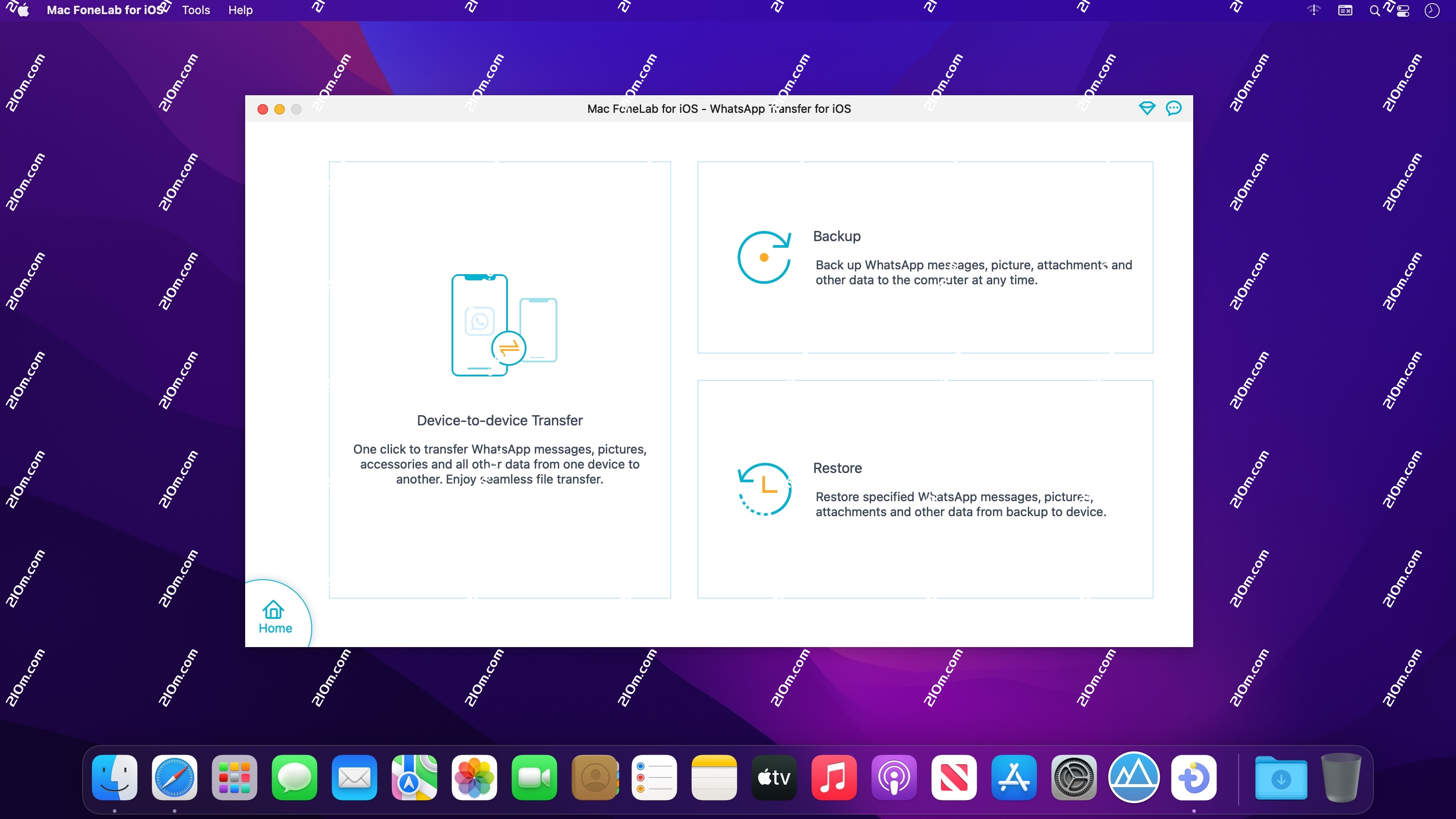 Mac FoneLab for iOS for Mac(专业的iPhone数据恢复软件)的截图