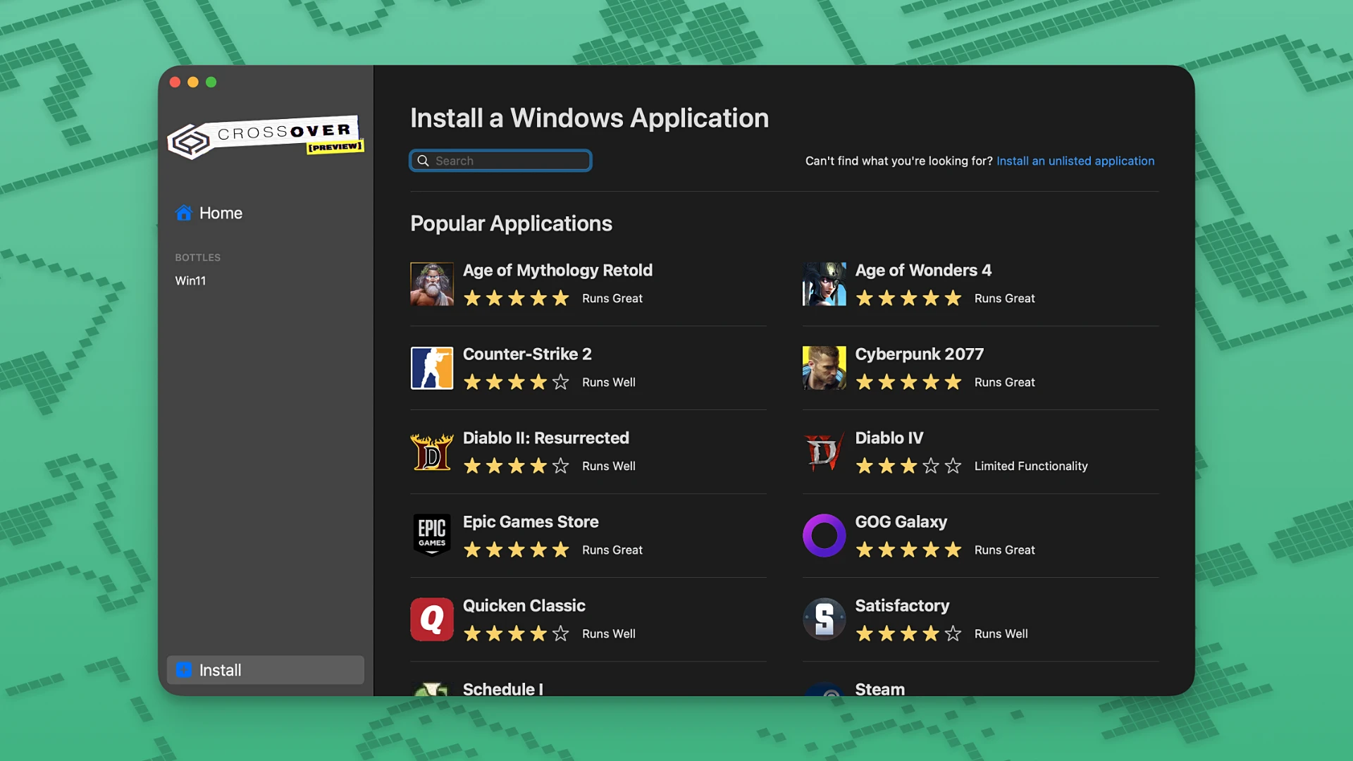 CrossOver for Mac(windows 虚拟机)的截图