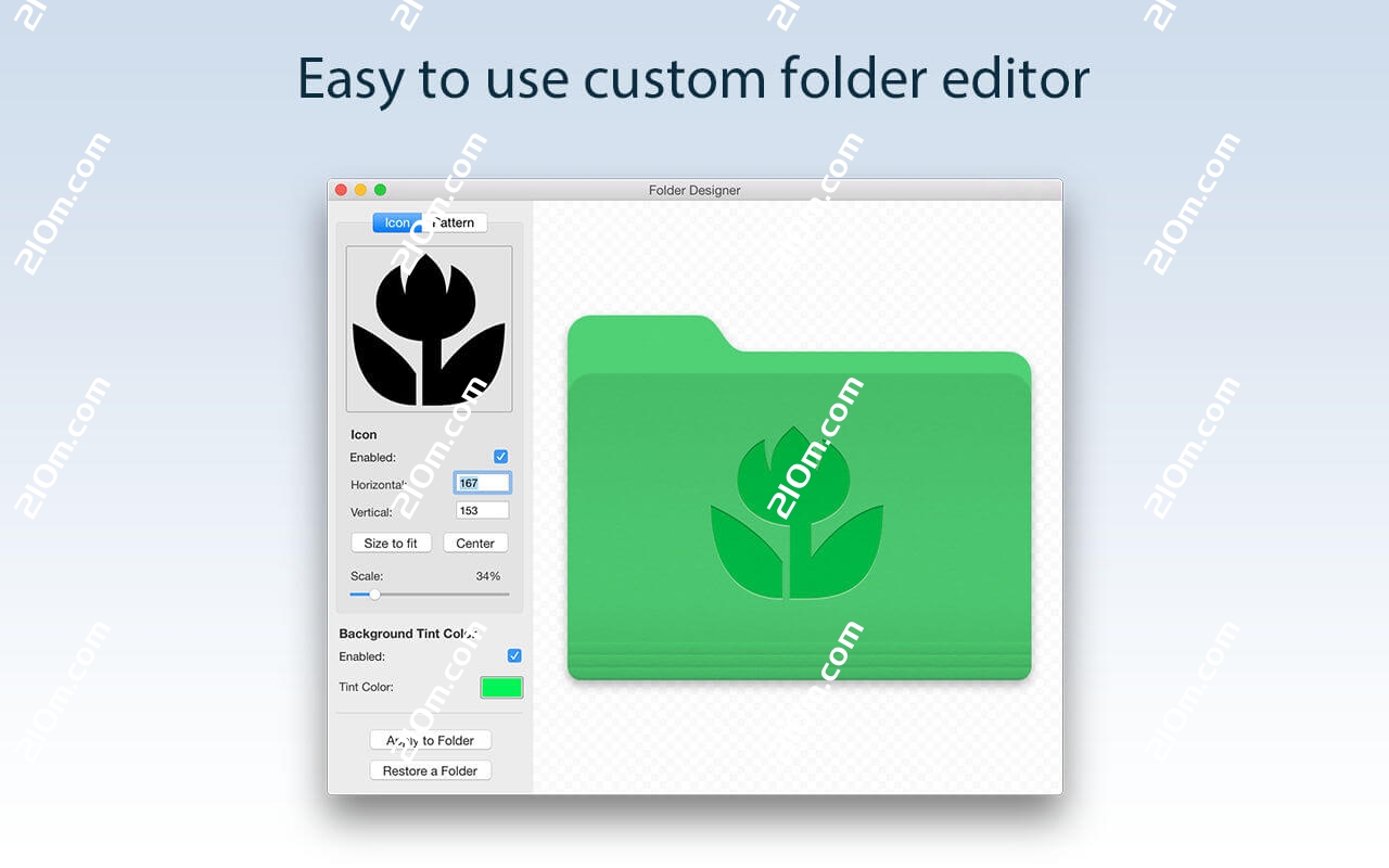 Folder Designer for Mac(文件夹图标设计工具)的截图