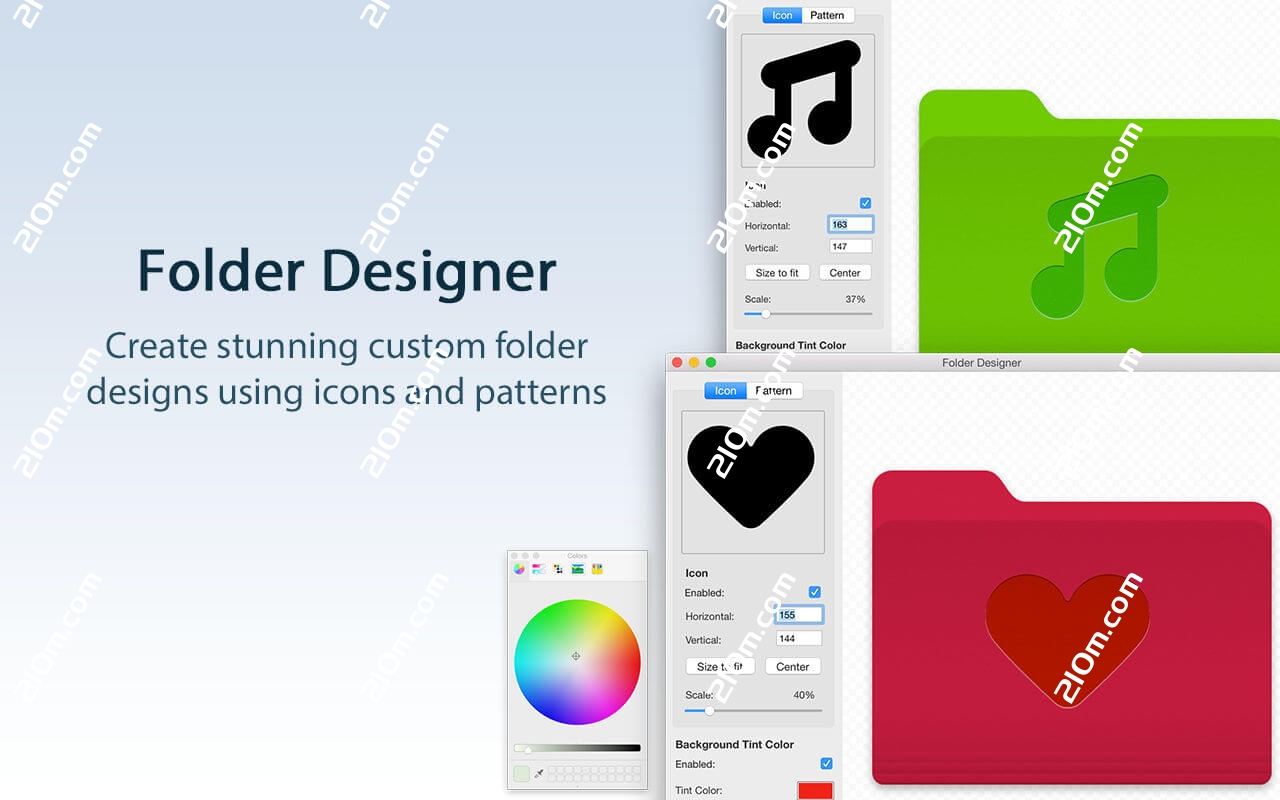 Folder Designer for Mac(文件夹图标设计工具)的截图