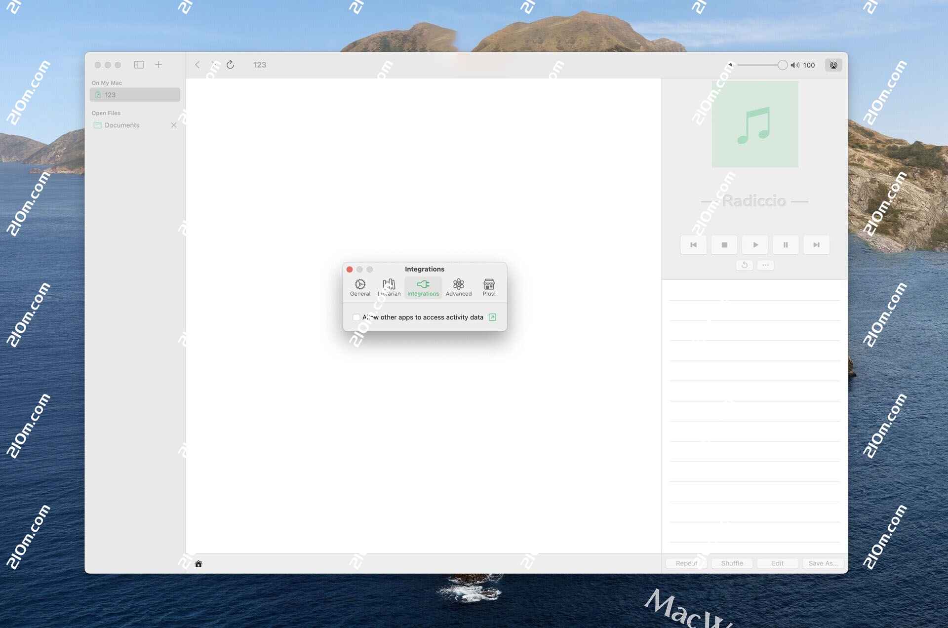 Radiccio for Mac(轻量级音乐播放器)的截图