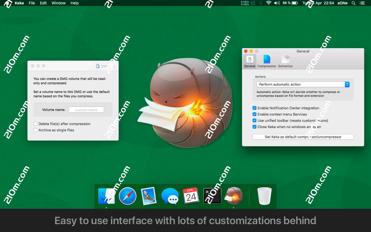 Keka for Mac(mac压缩解压软件)的截图
