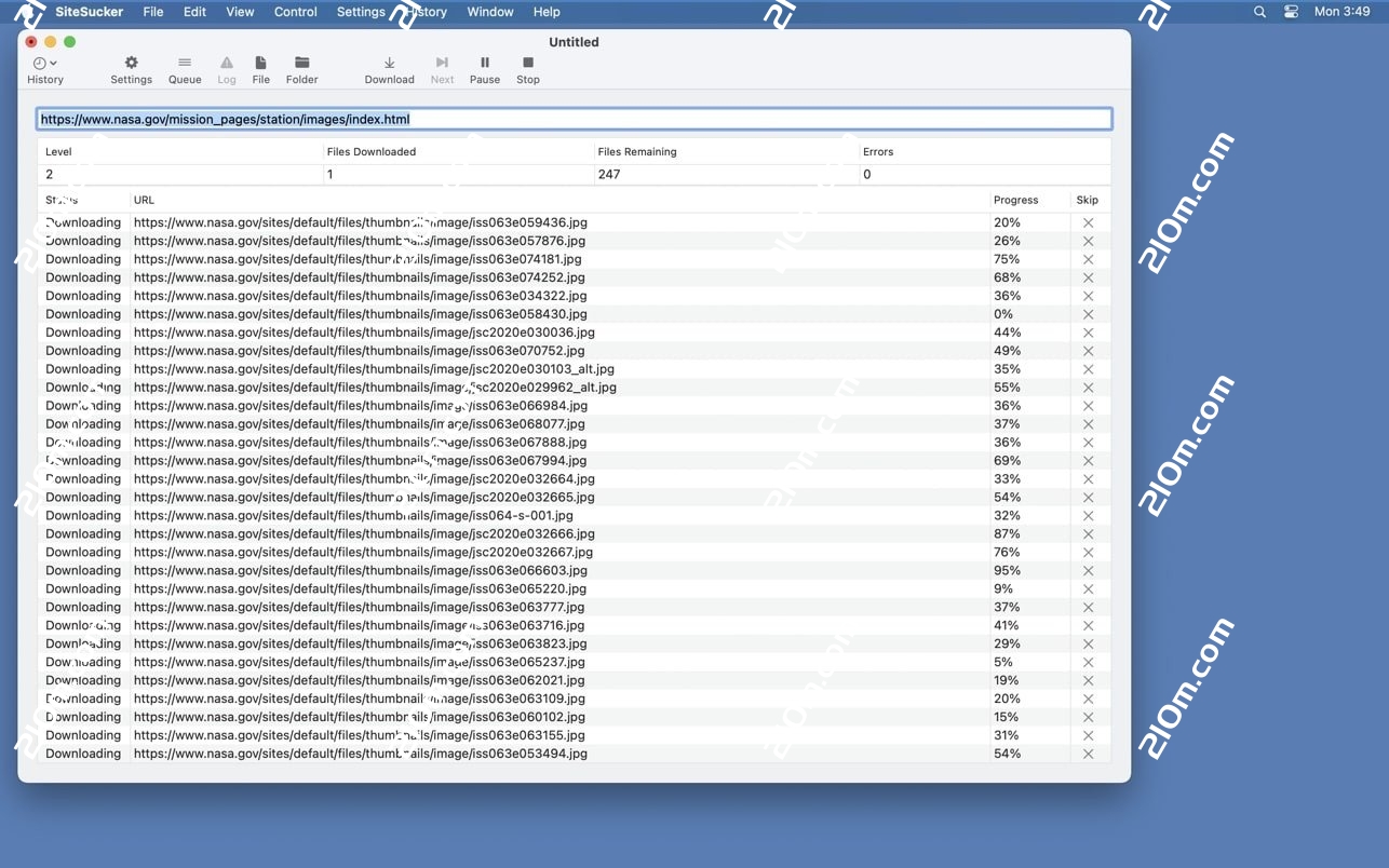 SiteSucker Pro for mac(网站下载及副本创建工具)的截图