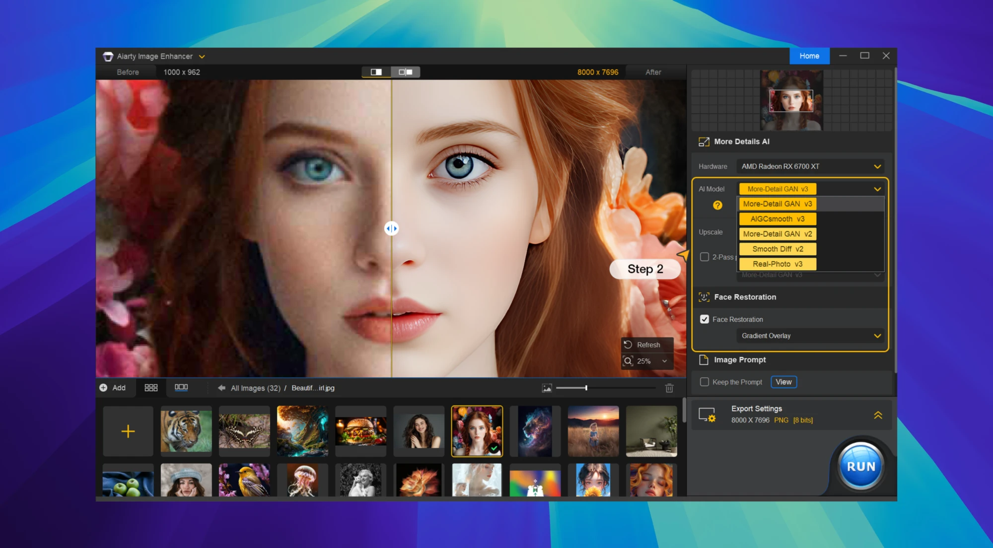 Aiarty Image Enhancer for mac(图像增强器)的截图