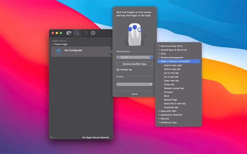 Multitouch for Mac(多点触控手势增强神器)的截图