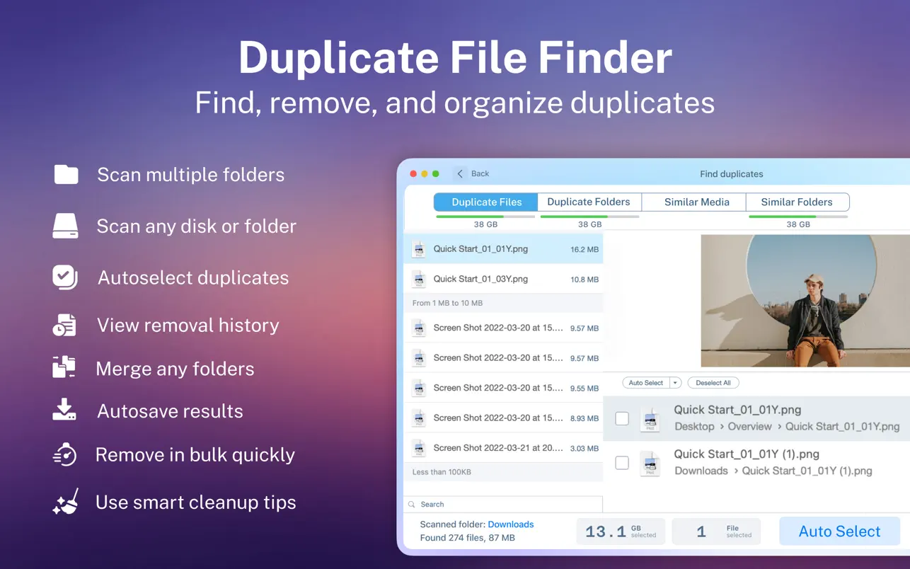 Duplicate File Finder for mac(重复文件快速查找器)的截图