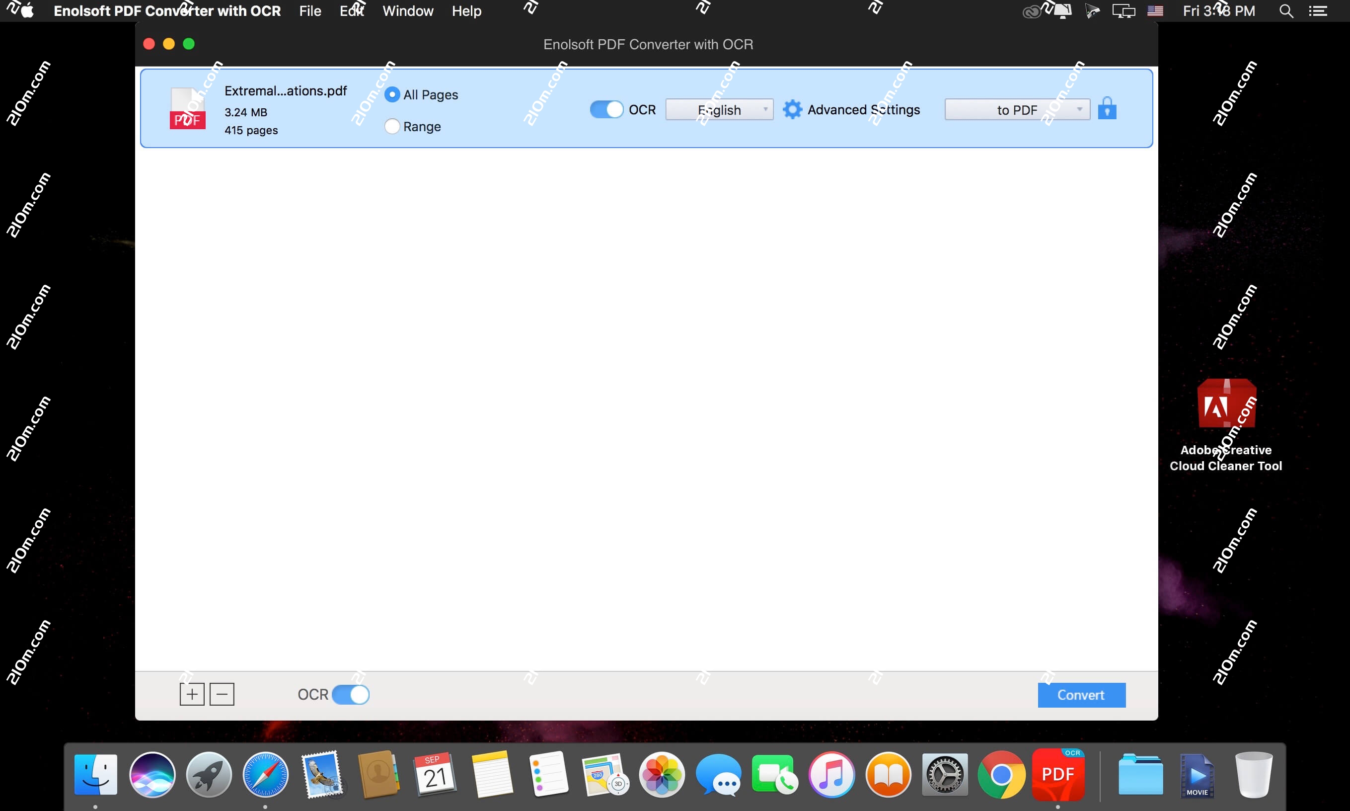 Enolsoft PDF Converter with OCR for mac(带有OCR的PDF转换器)的截图
