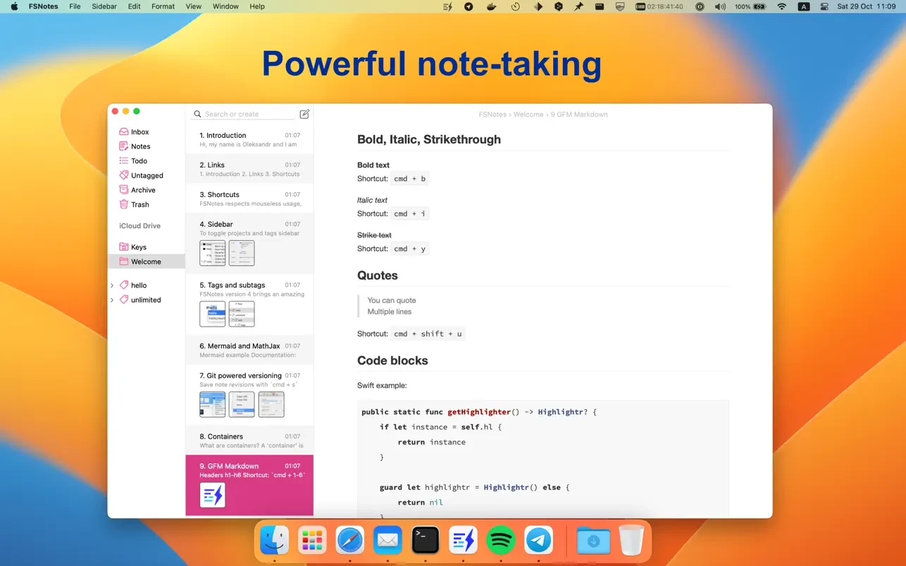 FSNotes for mac(文本处理软件)的截图