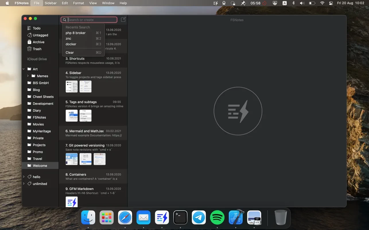 FSNotes for mac(文本处理软件)的截图