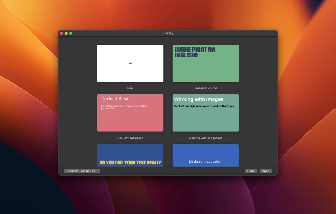 Deckset for Mac(MD文档转幻灯片软件)的截图