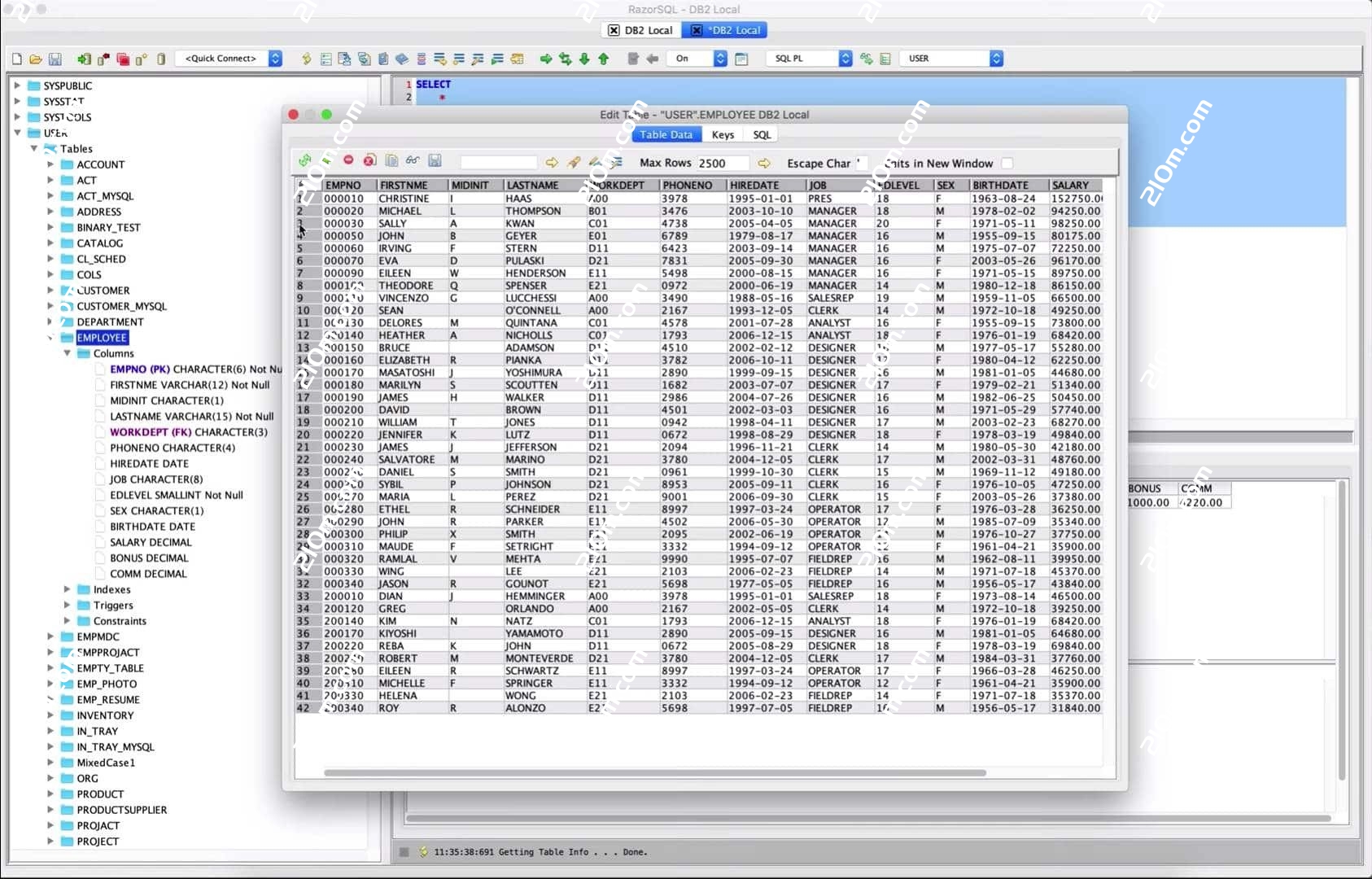 RazorSQL for Mac(多功能SQL数据库编辑器)的截图