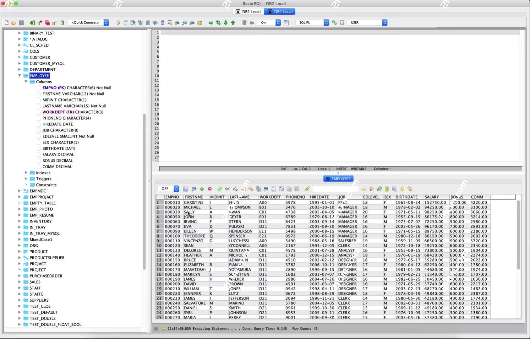 RazorSQL for Mac(多功能SQL数据库编辑器)的截图