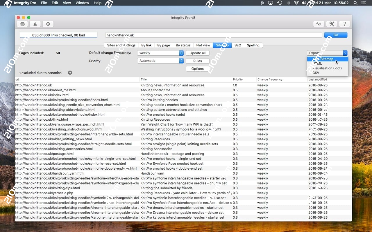 Integrity Pro for mac(网站死链接清理工具)的截图