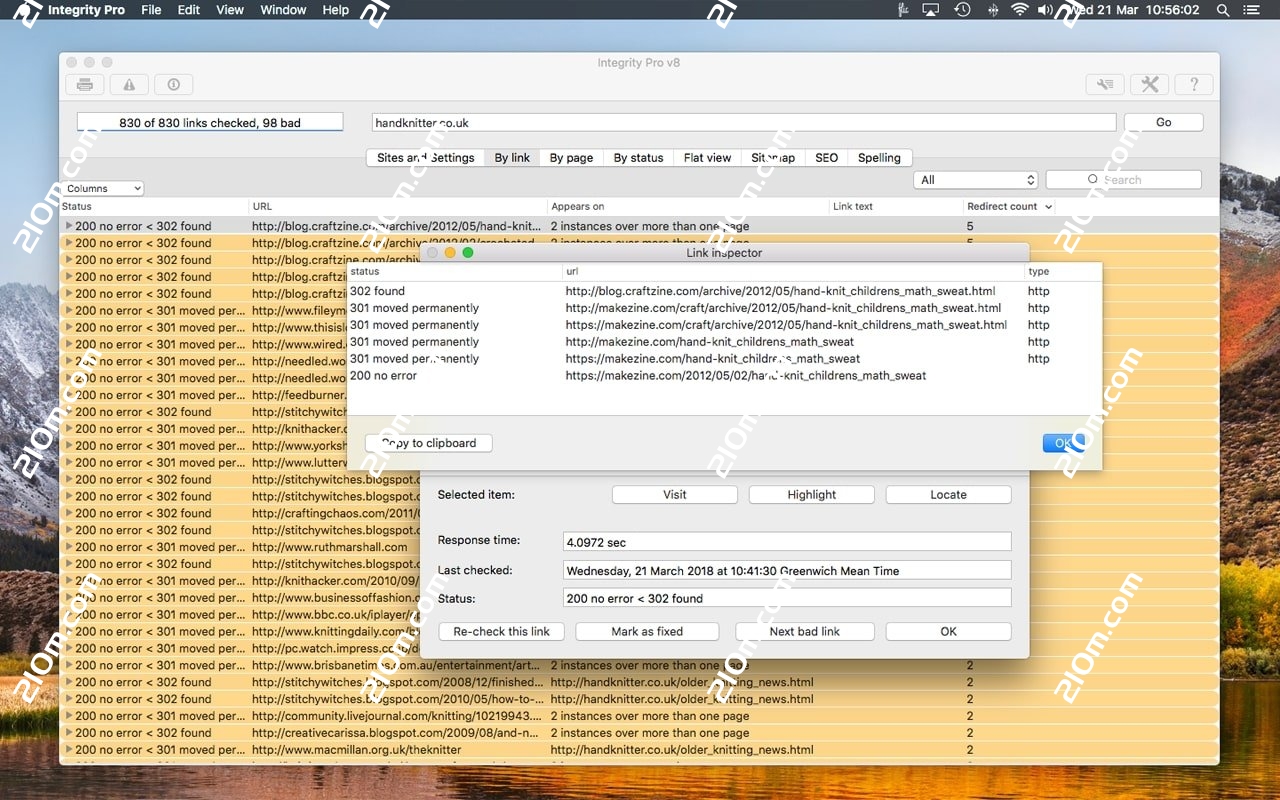 Integrity Pro for mac(网站死链接清理工具)的截图