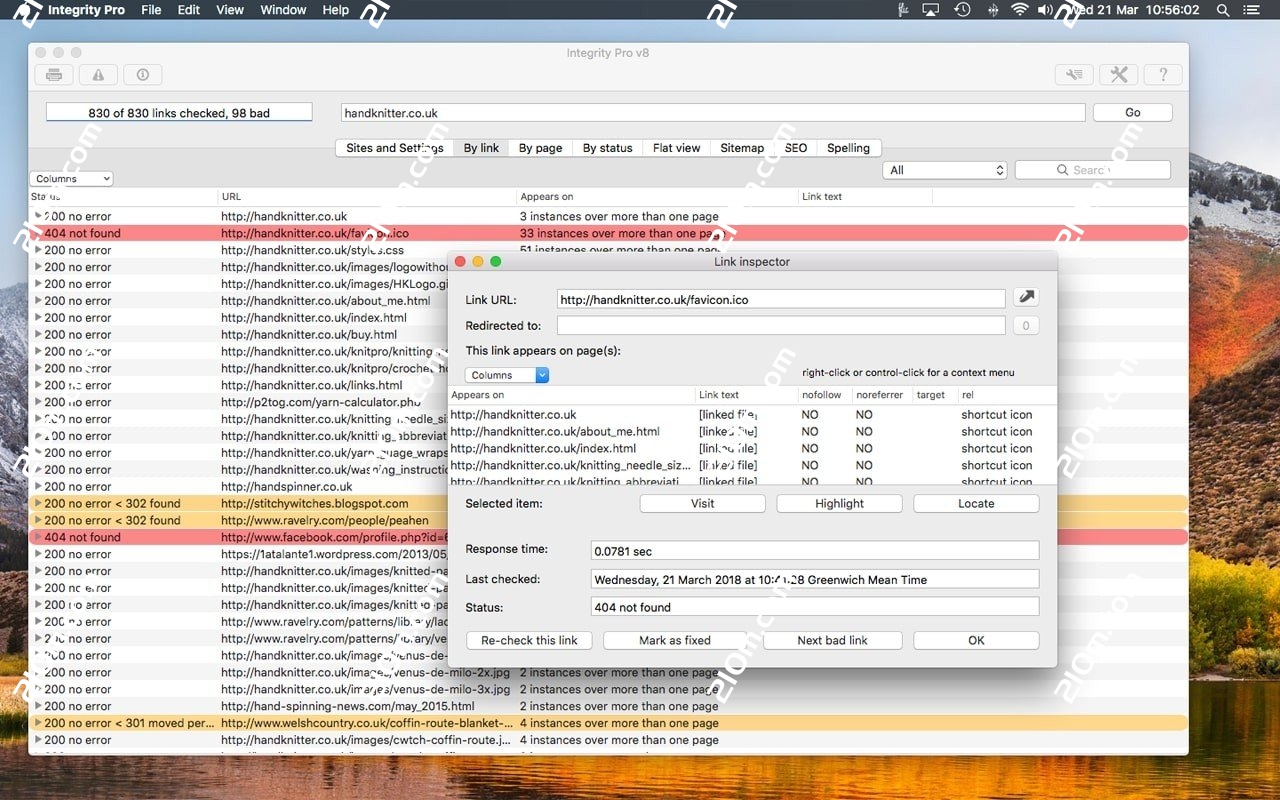 Integrity Pro for mac(网站死链接清理工具)的截图