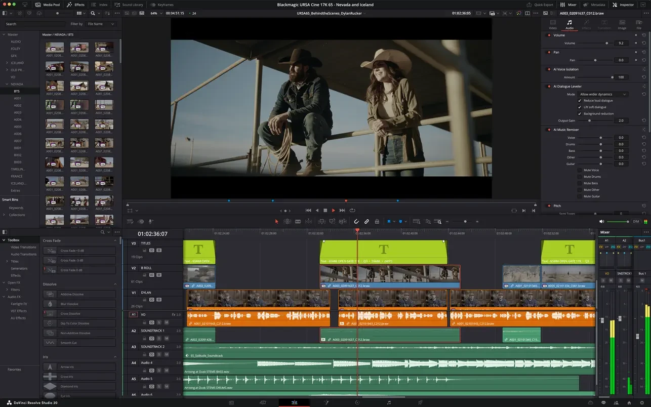 DaVinci Resolve Studio for mac( 达芬奇影视后期调色剪辑)的截图