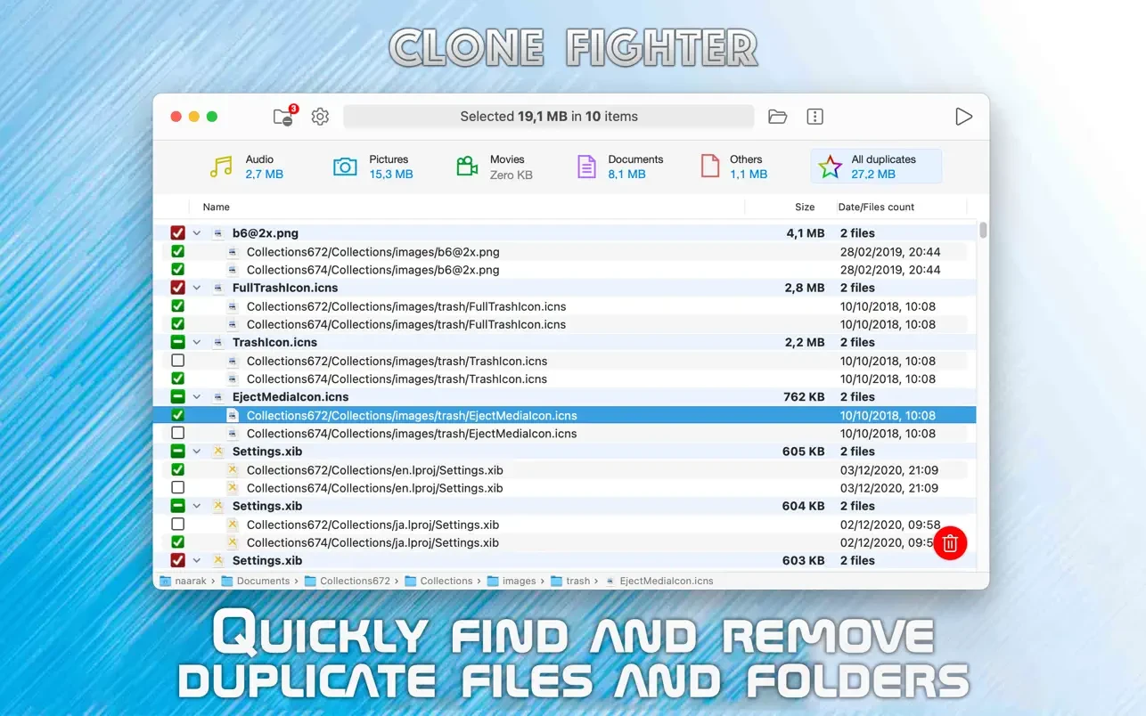 Clone Fighter for Mac(重复文件查找删除软件)的截图