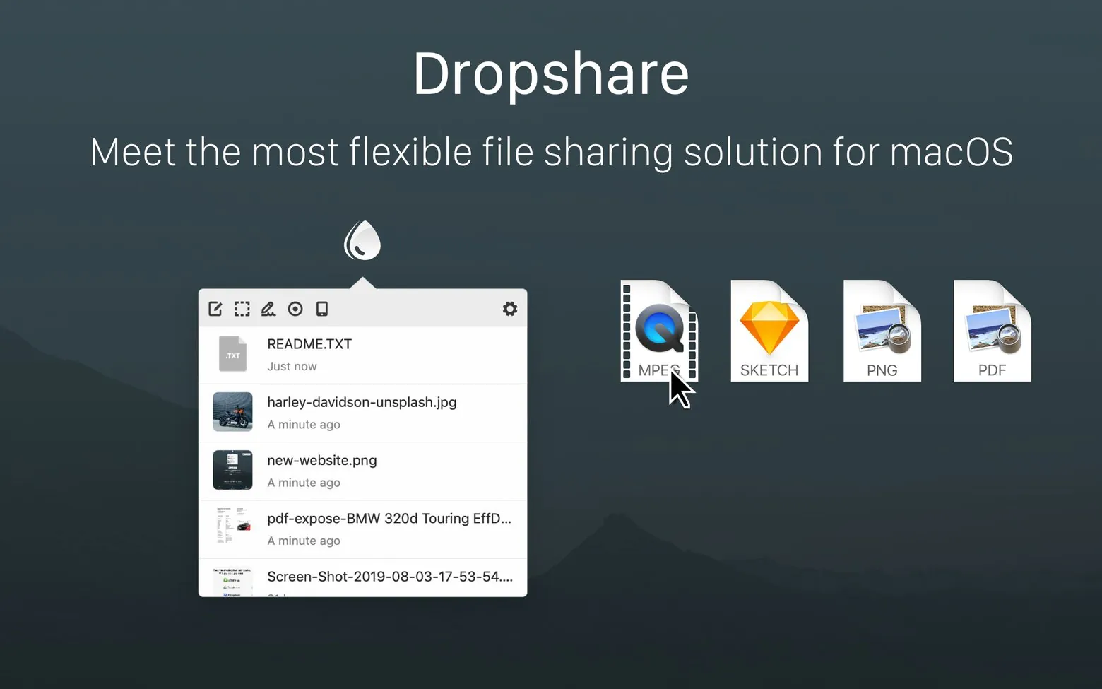 Dropshare for mac(专业的网络文件共享工具)的截图