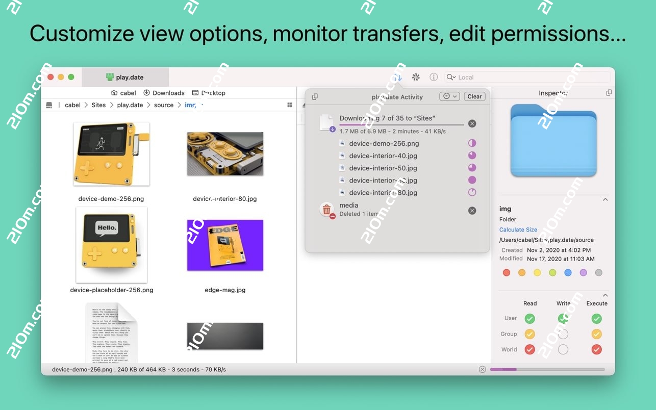 Transmit 5 for Mac(强大的FTP客户端)的截图