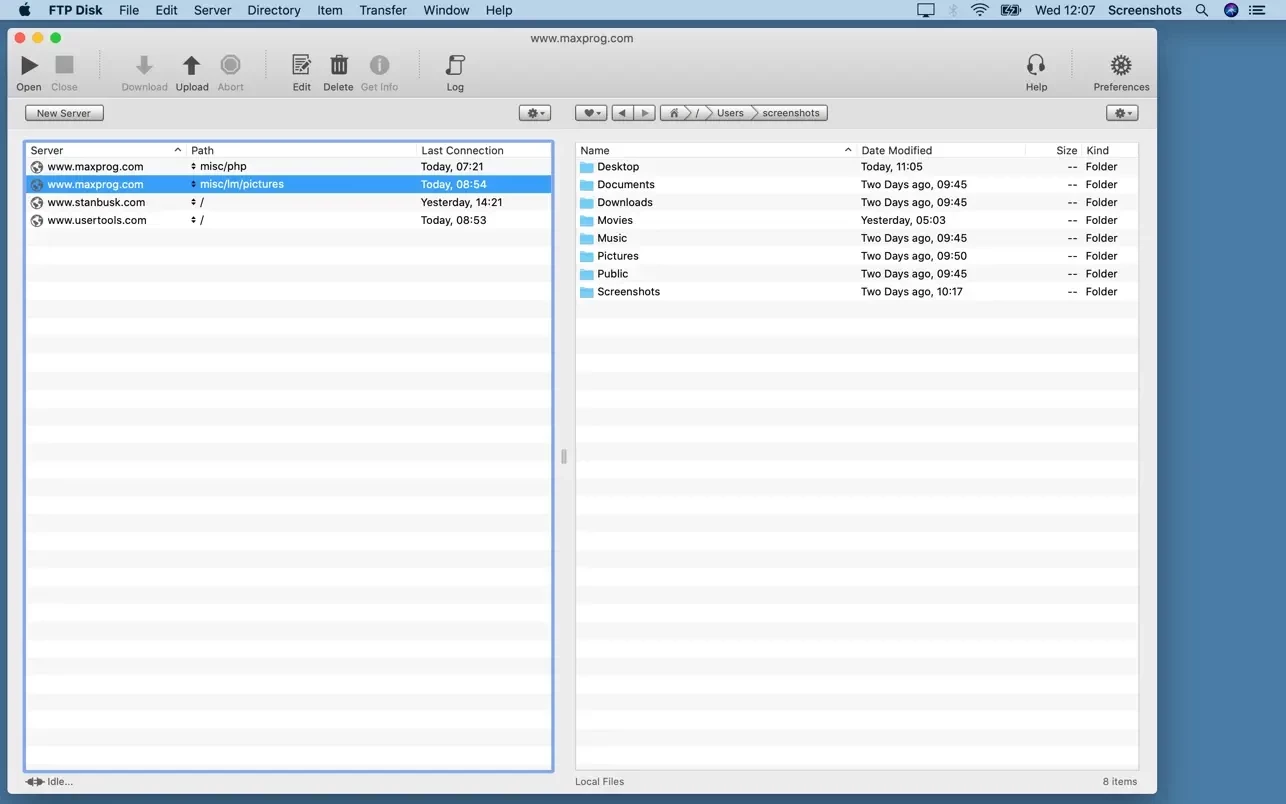 FTP Disk for mac(FTP软件)的截图