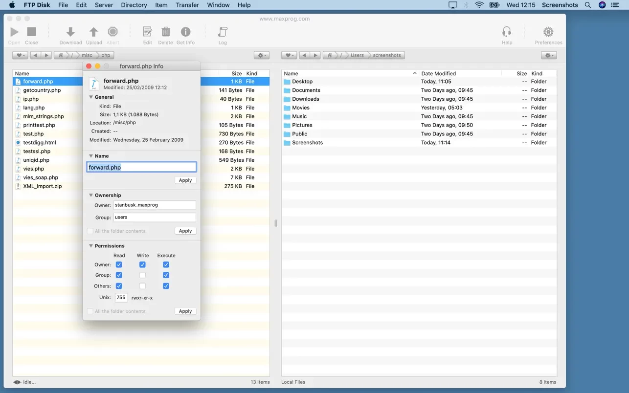 FTP Disk for mac(FTP软件)的截图