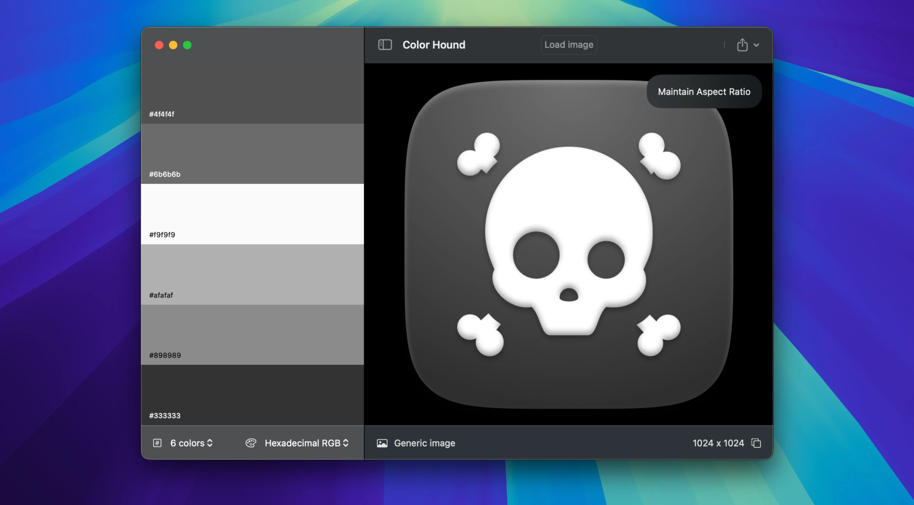 Color Hound for Mac(颜色调色板工具)的截图
